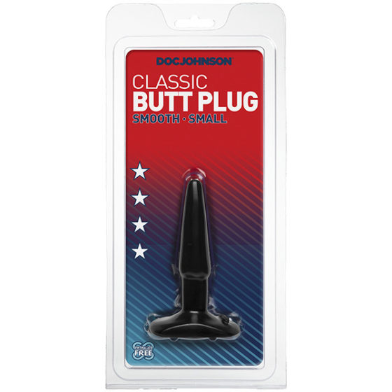 Classic Smooth Butt Plug Small Black - Image 2